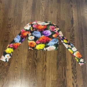 Alice + Olivia Multicolor Floral Long Sleeve Top